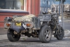 Custom built trike parked on the street